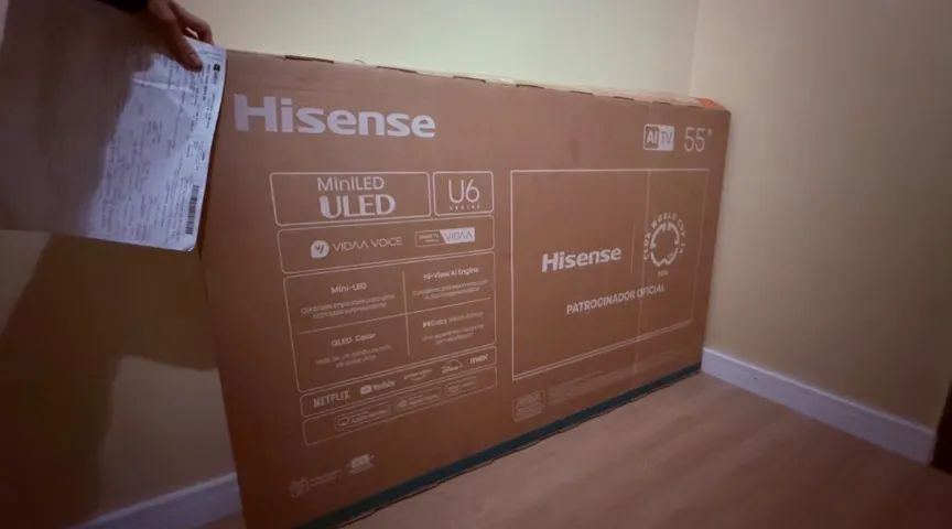 Tv Hisense MiniLed nova, na caixa, com NF e 1 ano de garantia