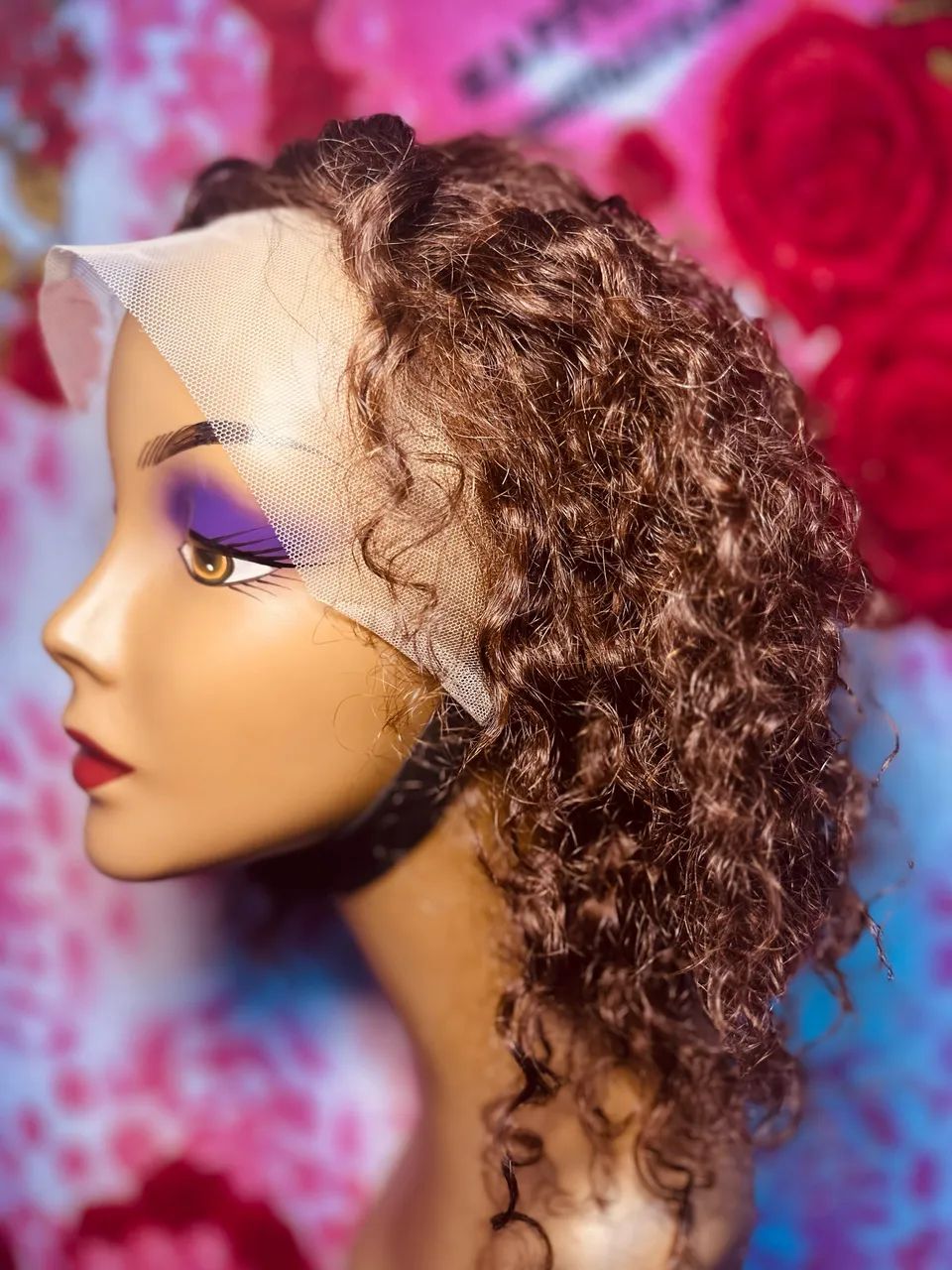 Lace front cabelo humano 13x4 Ruivo 30cm  - Foto 5
