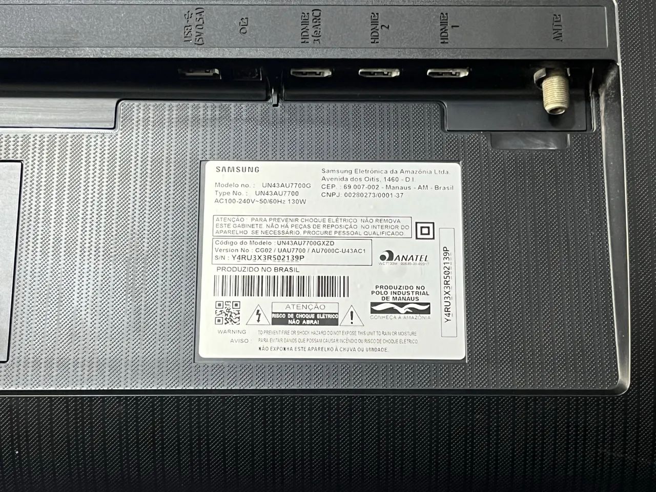 Tv Samsung 43 Polegadas Smart com Tela Quebrada 