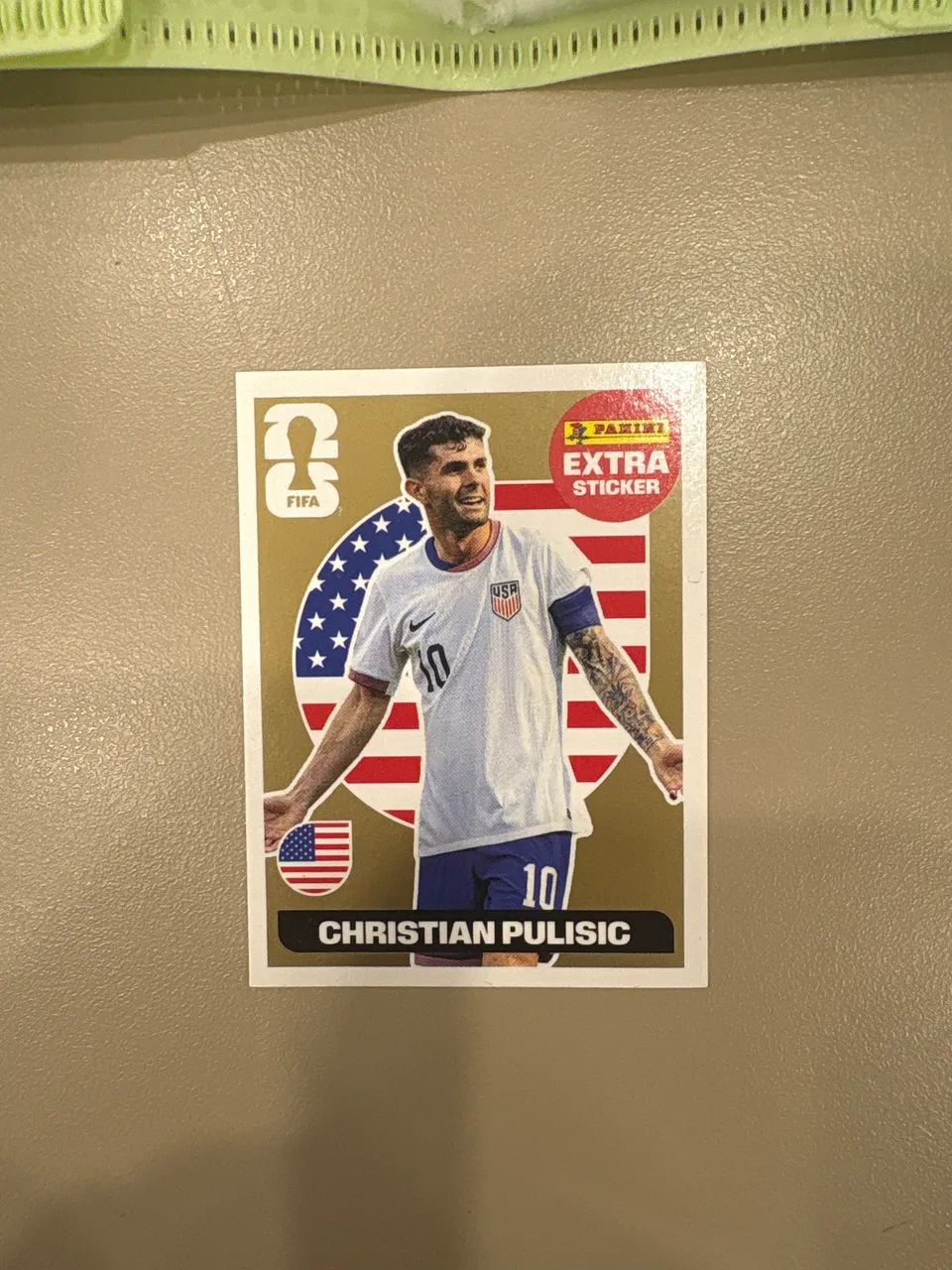 Figurinha Christian Pulisic Dourada