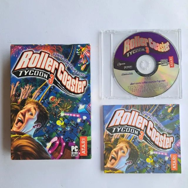 RollerCoaster Tycoon 3 PC Atari Big Box Original + Manual - Foto 2