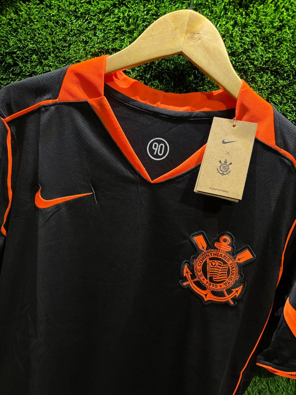 camisa Corinthians III preto e laranja  - Foto 5