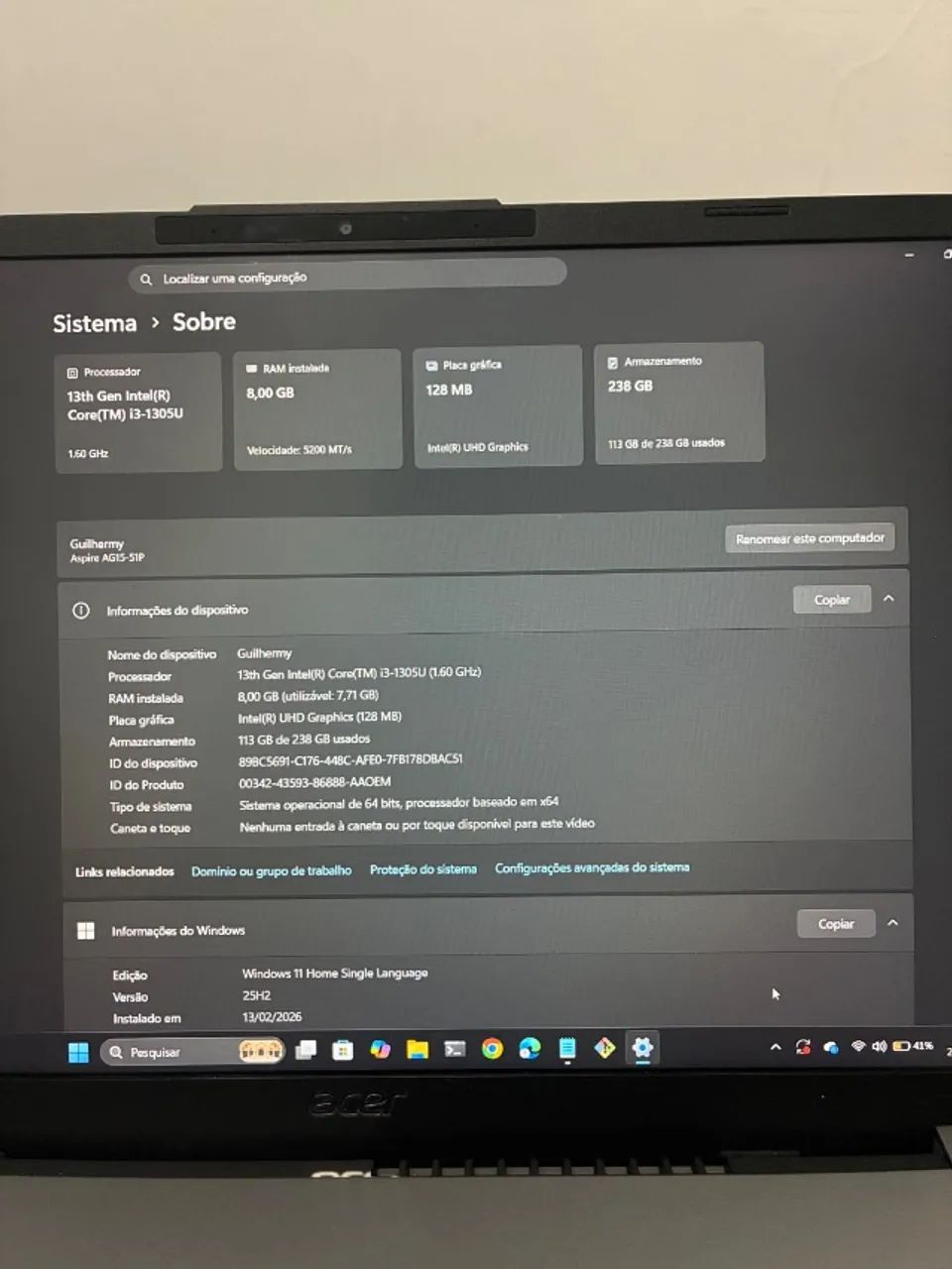 NOTEBOOK ACER ASPIRE GO 15 - Foto 3