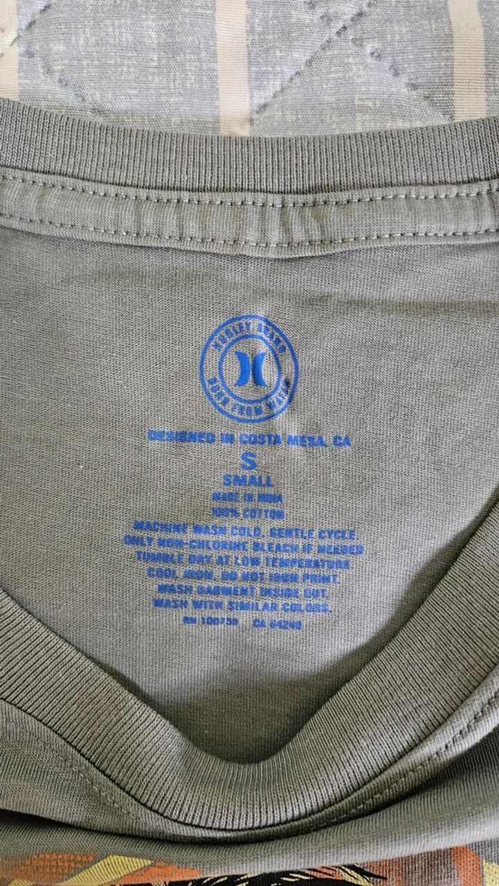 Camiseta Hurley Cinza P Estampada 100% Algodão - Foto 2