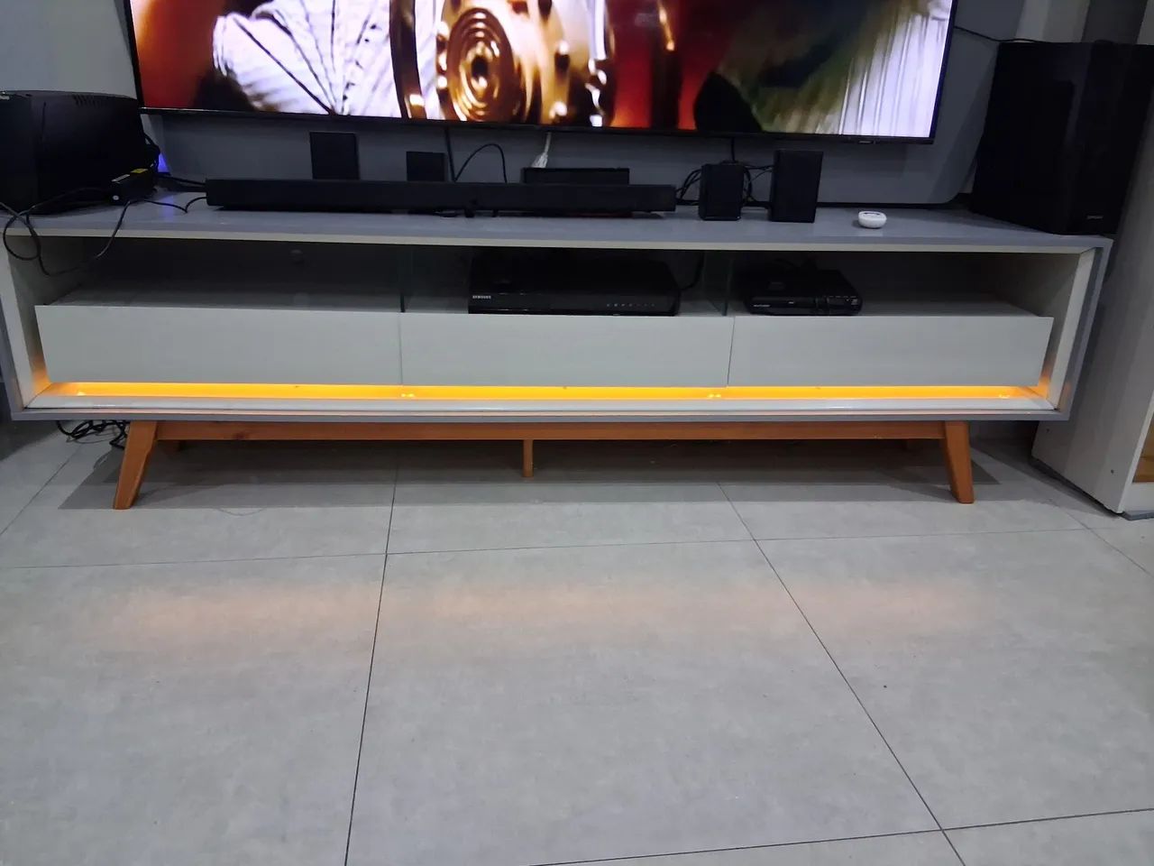 Rack sala com led 3 gavetas  - Foto 3