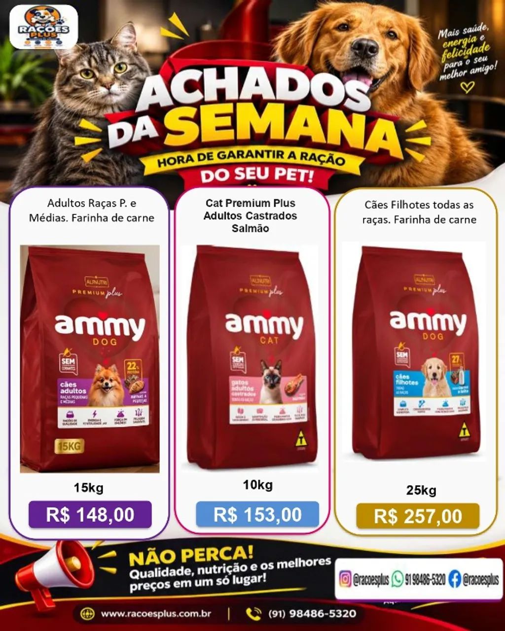 Rações Cães e Gatos