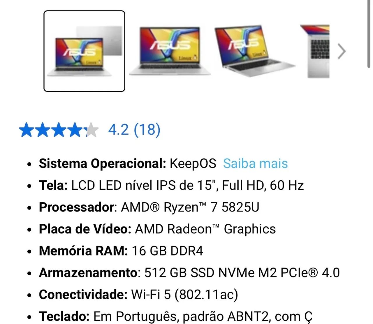 NOTEBOOK ASUS VIVOBOOK 15  - Foto 2