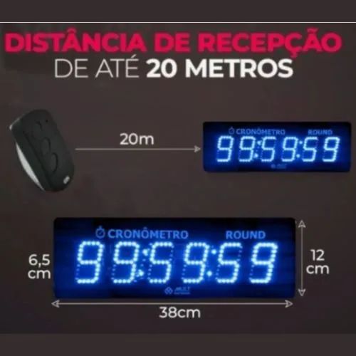 CRONÔMETRO DE PAREDE HIIT TABATA CROSSFIT - Foto 5