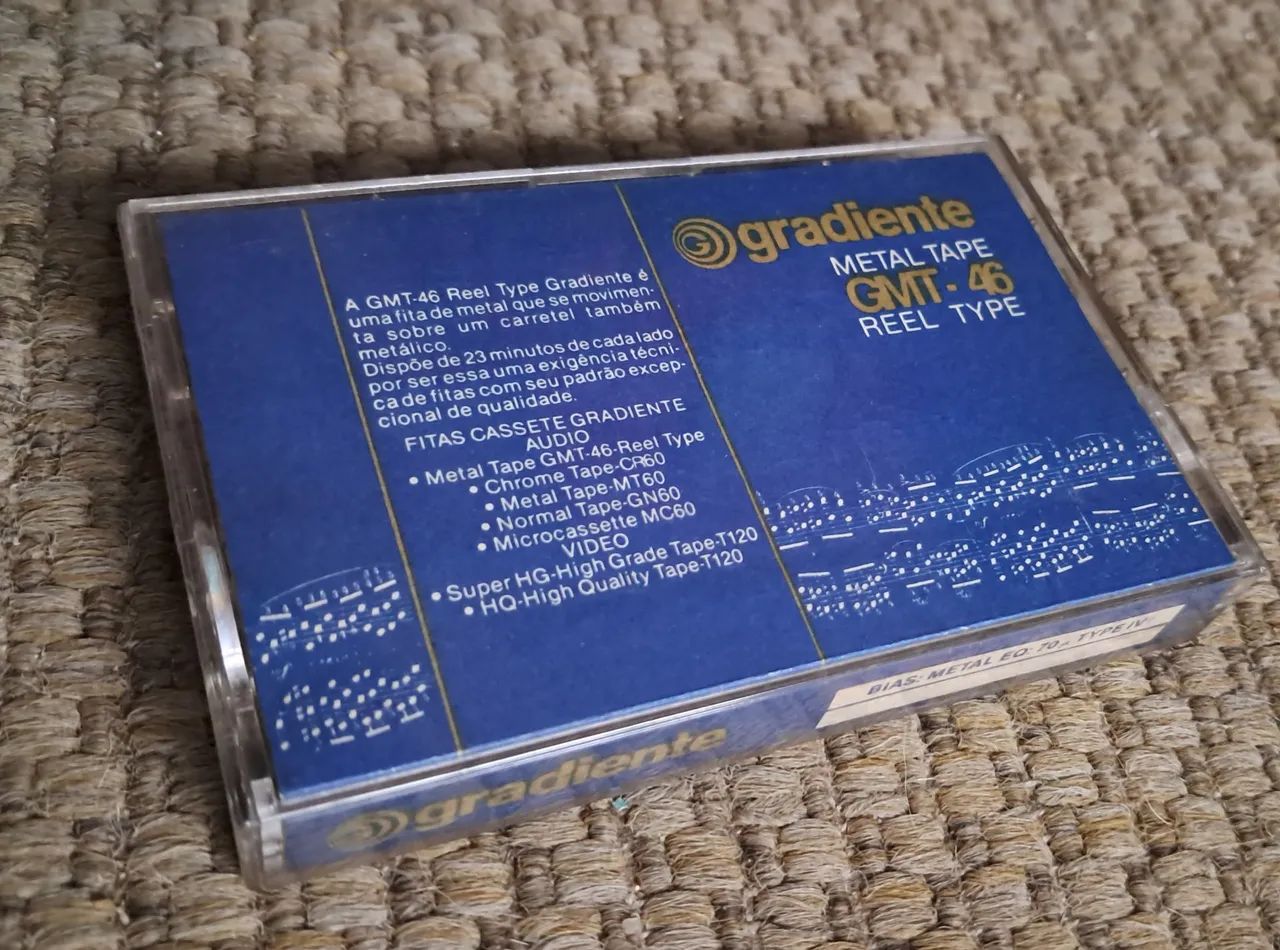 Cassette K7 Gradiente Reel Type "Rolinho"