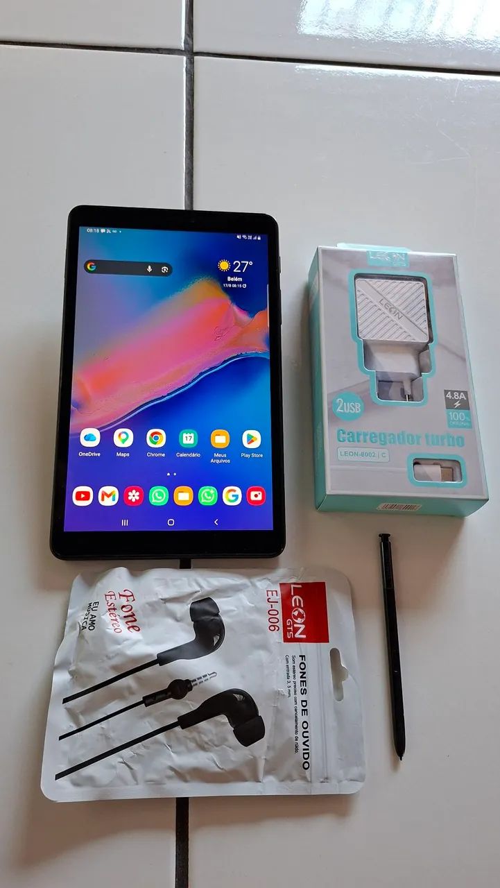 Tab A Tablet Samsung com Caneta S Pen 32Gbs 8 polegadas pega chip e faz ligacao