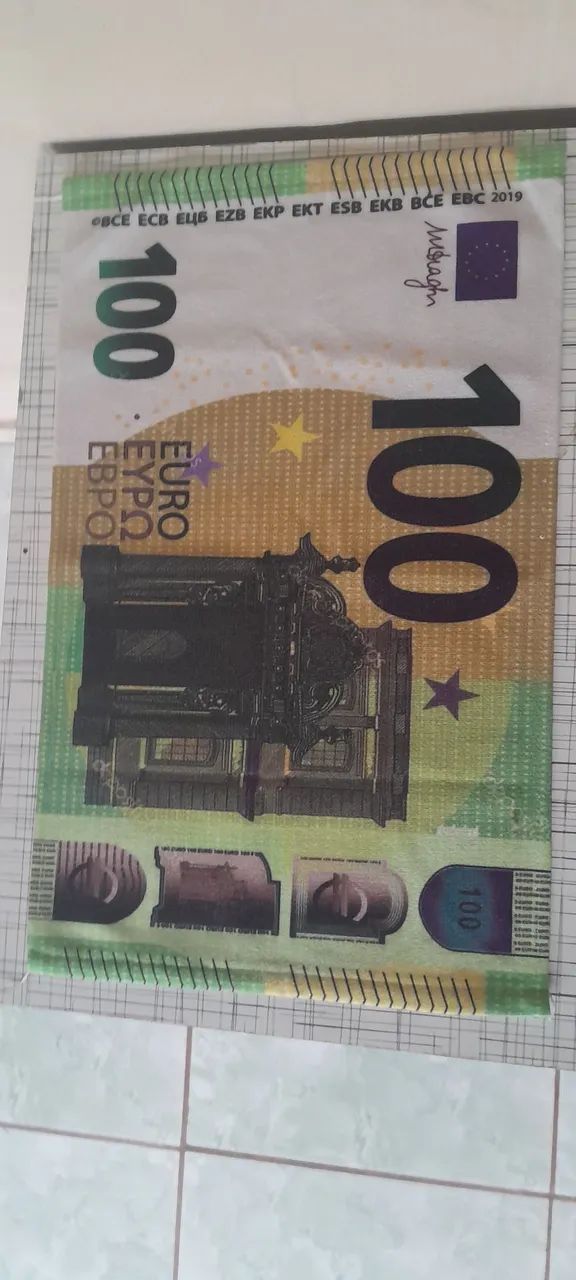 Toalha de Rosto Estampada - Notas de Dinheiro (Real, Dólar ou Euro) - Foto 6