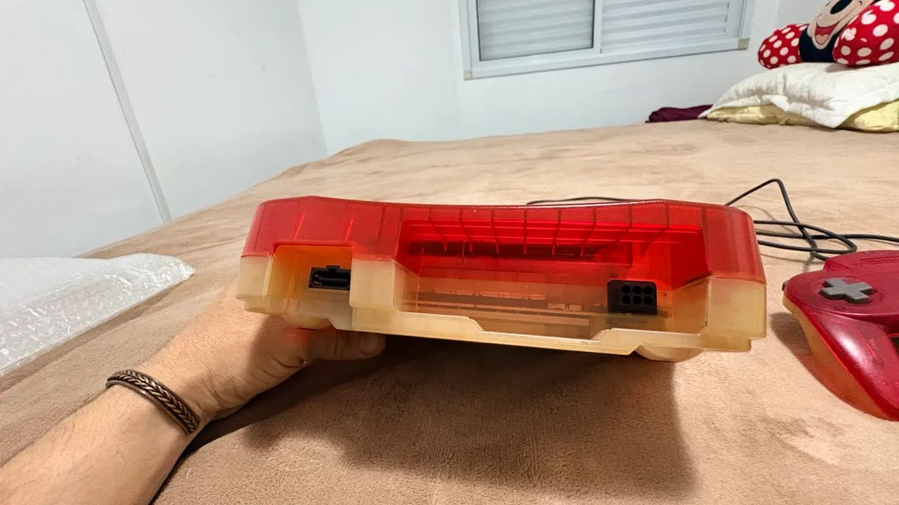 Nintendo 64 cereja clear  - Foto 4