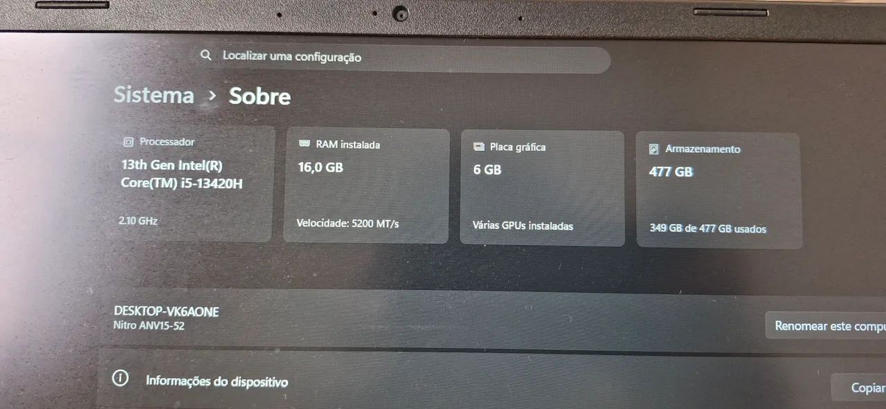 Acer Nitro v15 - Foto 2