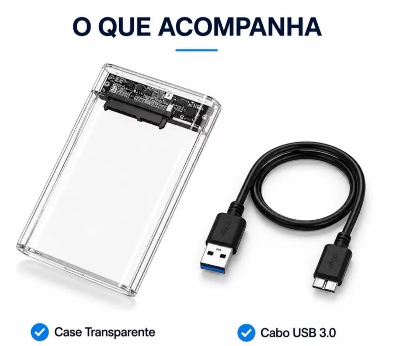 CASE PARA SSD OU HD ENTRADA USB 3.0 - Foto 3