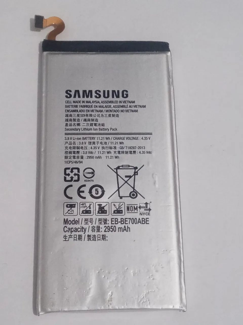 Bateria Samsung Galaxy A7 2015 ( EB-BE700ABE) original de 2950mah - Foto 4