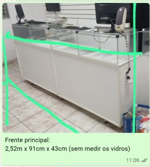 Espaçoso Balcão de Loja 3 módulos, usado - Foto 4