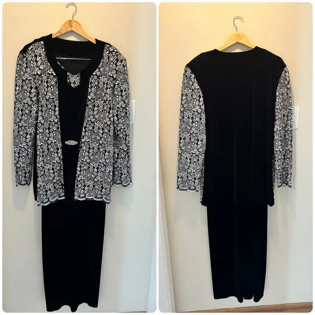 Conjunto Vestido Longo + Blazer - Foto 3