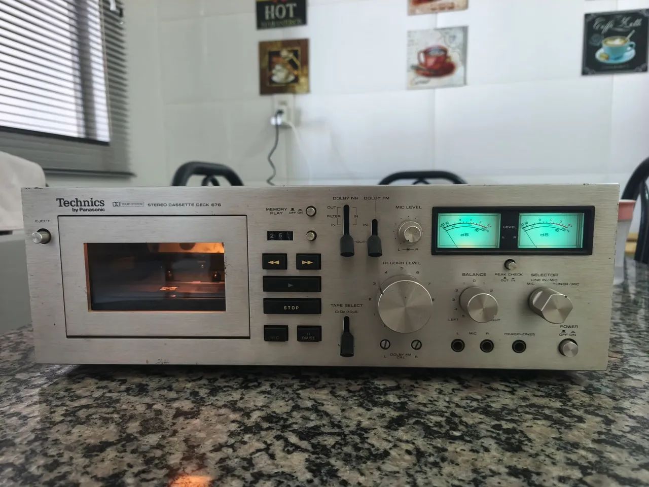 Tape deck Technics Panasonic 676-US cabeça de ferrite