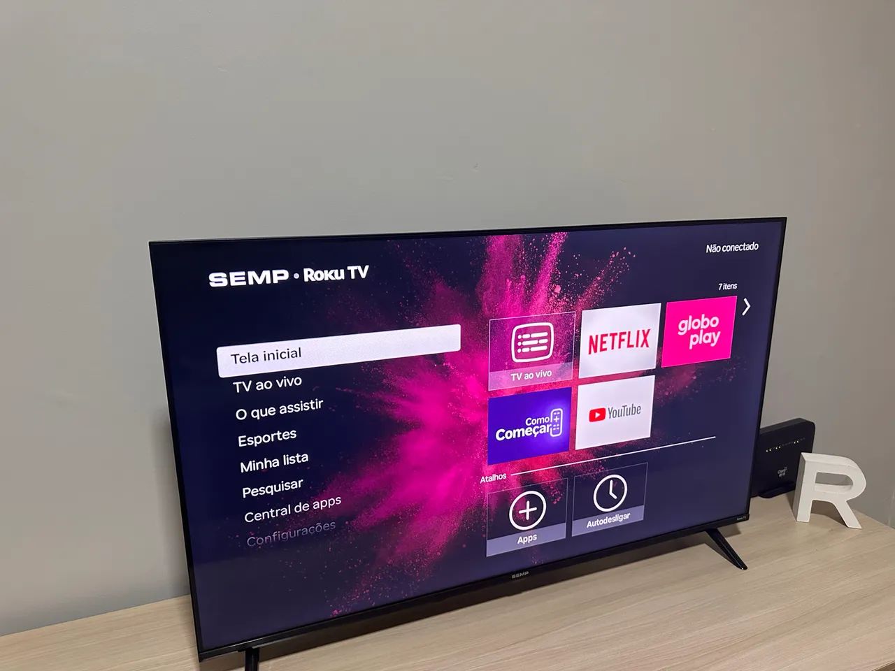 Televisão 43 polegadas semp roku