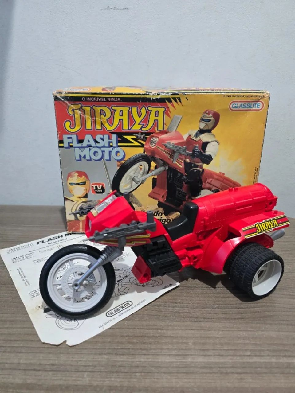 Brinquedo Antigo Flash Moto Jiraya Glasslite - Brinquedos e Jogos