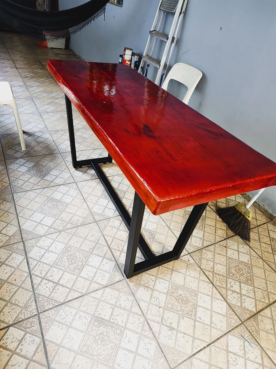Mesa rústica industrial 