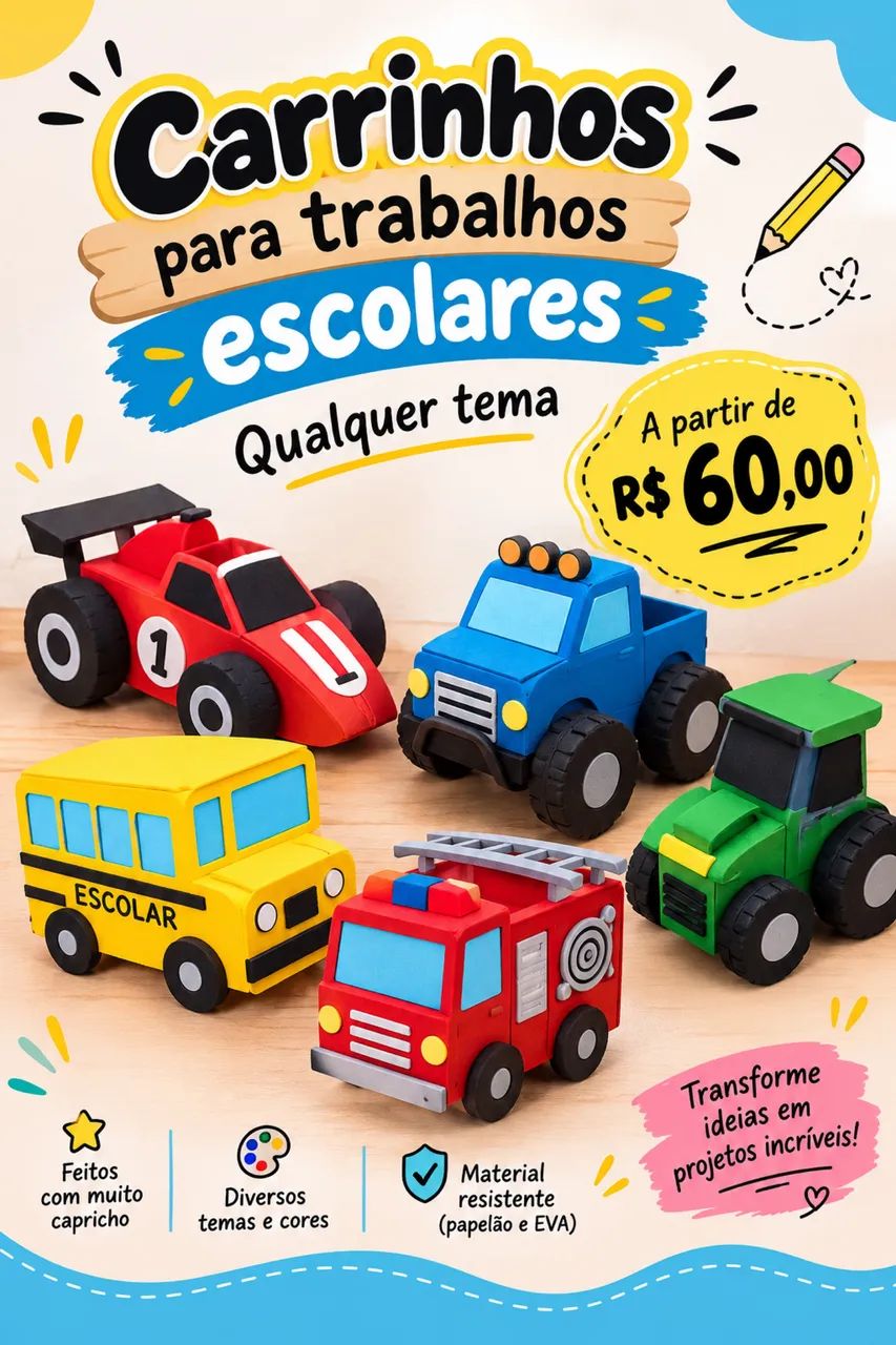 Carrinho de papelão 