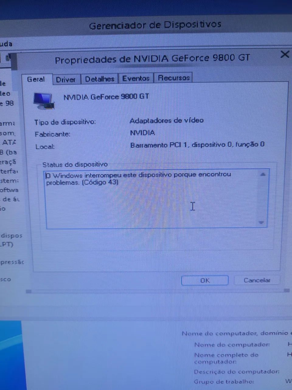Placa Nvidia 9800GT com defeito - Foto 3