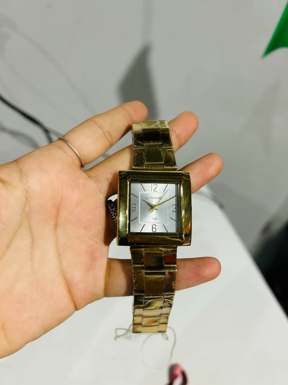 Relógio feminino lince dourado original  - Foto 3