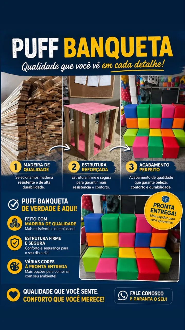 Puff banqueta A PRONTA ENTREGA  - Foto 4