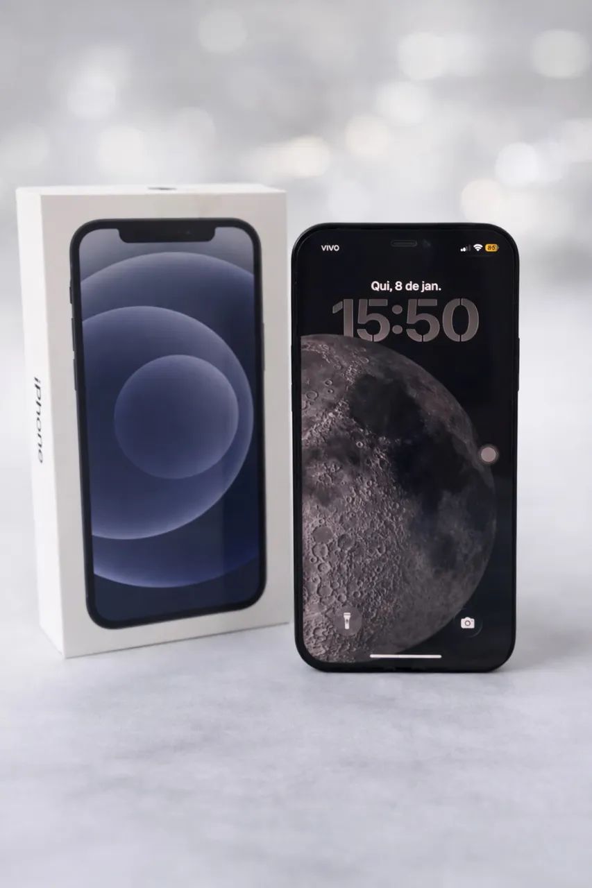 iPhone 12 Preto 64GB - Completo - Celulares e Smartphones - Tarumã