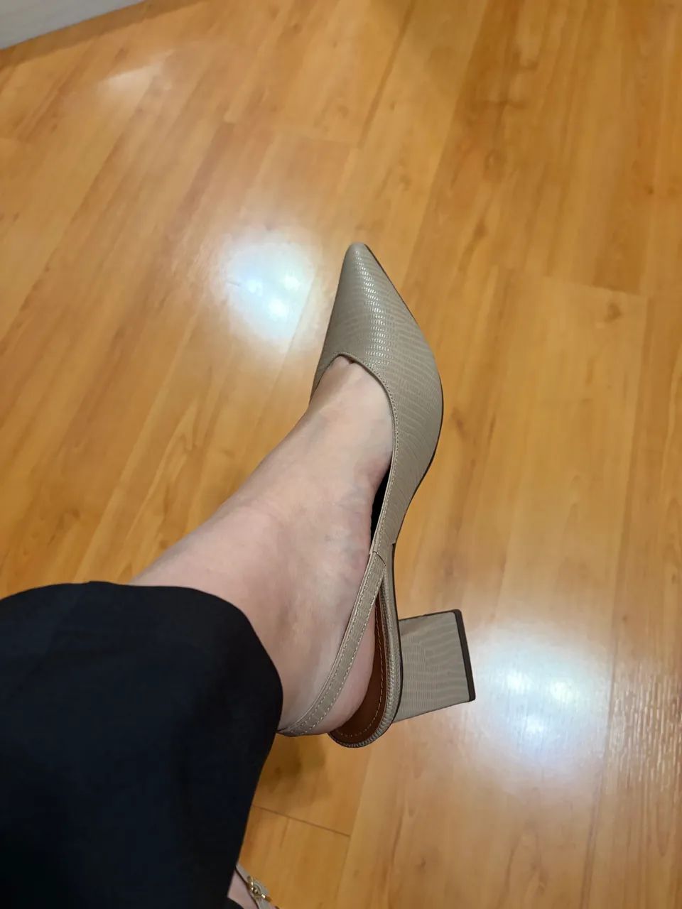 Scarpin Corello Couro Nude - Foto 2