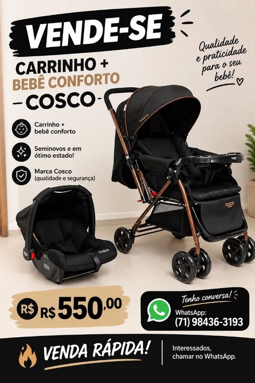 Carrinho bebê conforto  - Foto 2