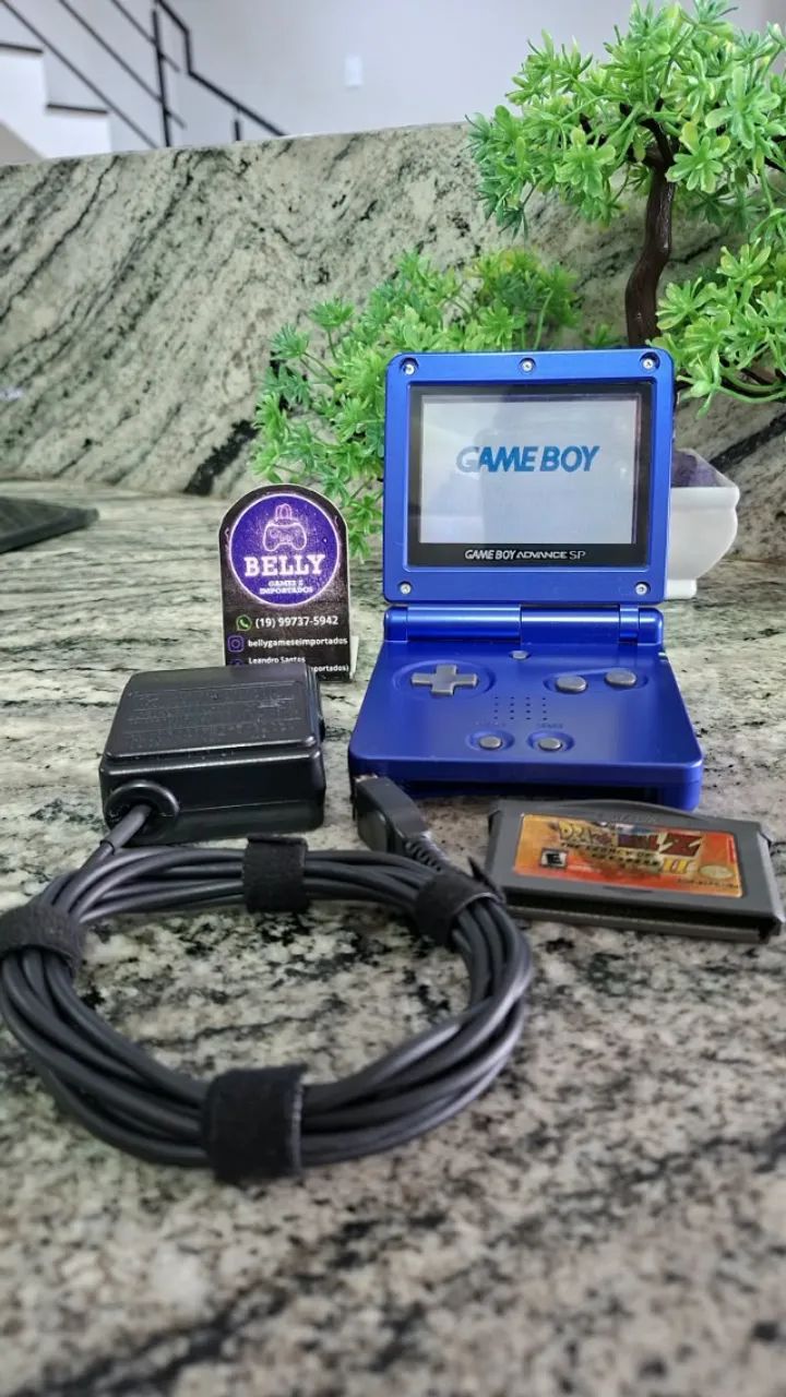 GAME BOY ADVANCED SP AZUL + JOGO - Foto 2