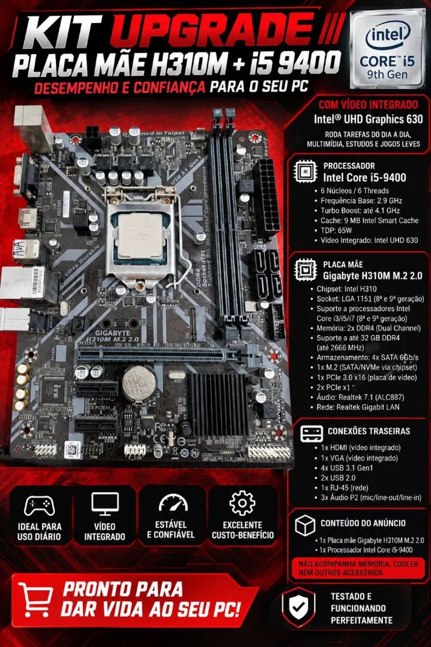Placa mae + processador 