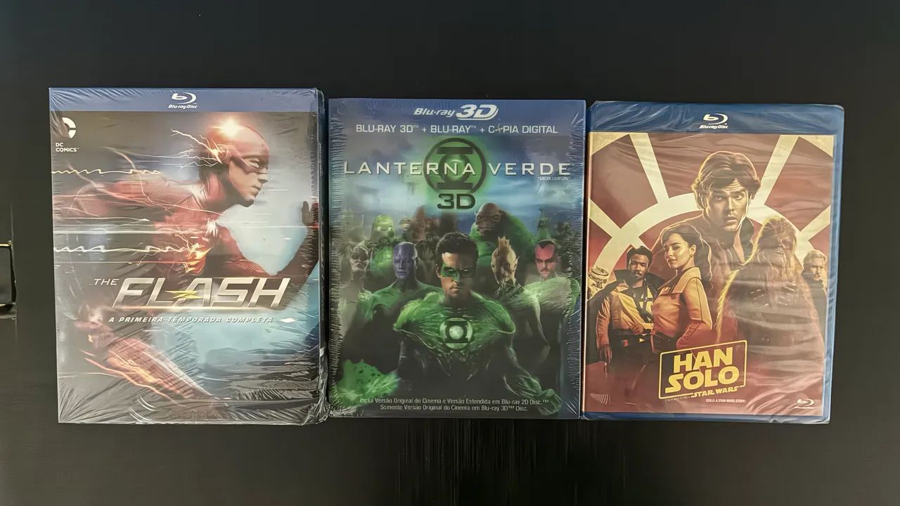 Blu Rays Lacrados (Flash, Lanterna Verde, Star Wars Han Solo