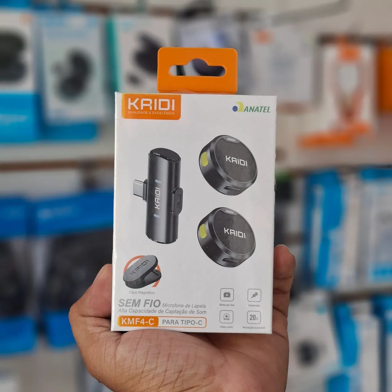 Microfone celular lapela Android e iOS - entrega em slz e região 