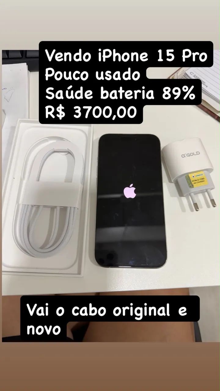 Iphone 15 pro 87% bateria 128 gigas