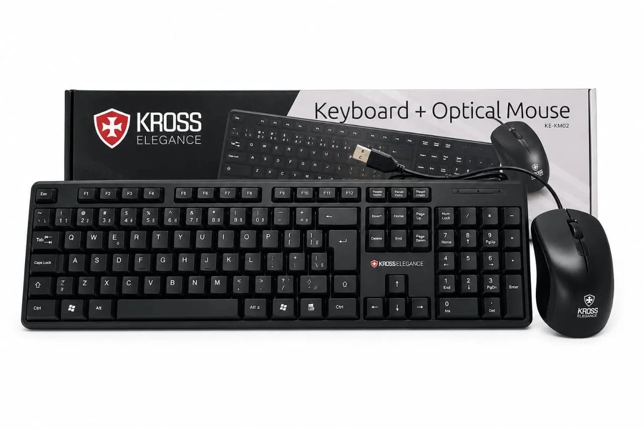 KIT TECLADO E MOUSE KROOS ELEGANCE COM FIO - Foto 2