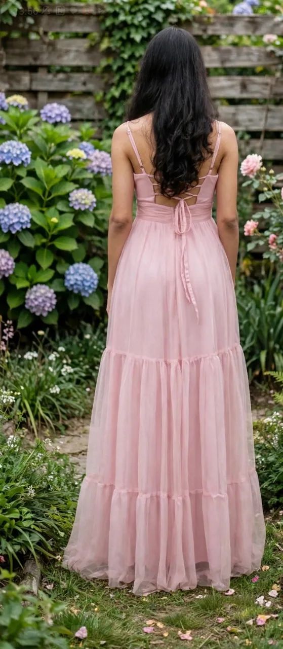 Vestido Longo Rosa Claro - Rose - Rosa Bebê  - Foto 2