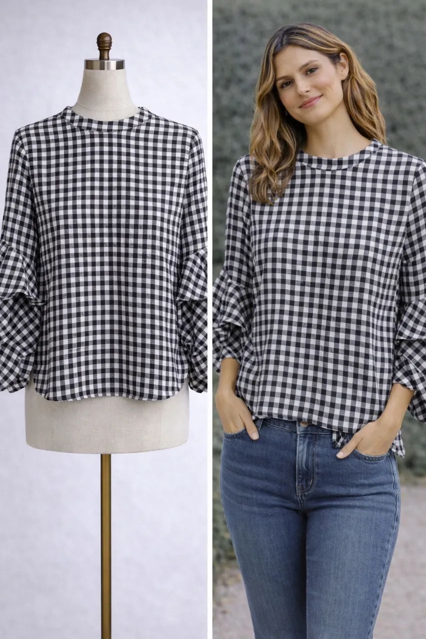 Blusa xadrez Zara  - Foto 2