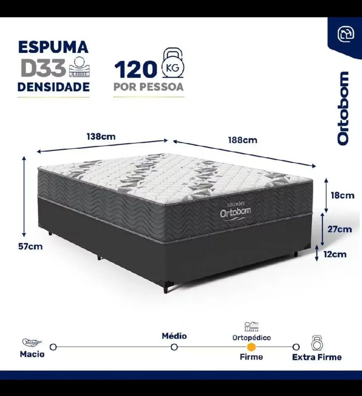 Cama box Ortobom - quase nova