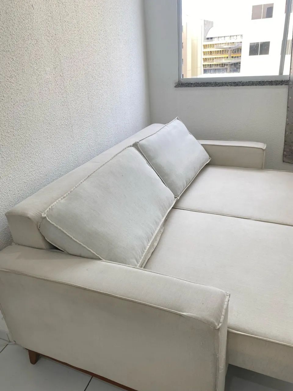 Sofá retrátil, sofá cama 2/3 Lugares Linho 2M - Foto 3