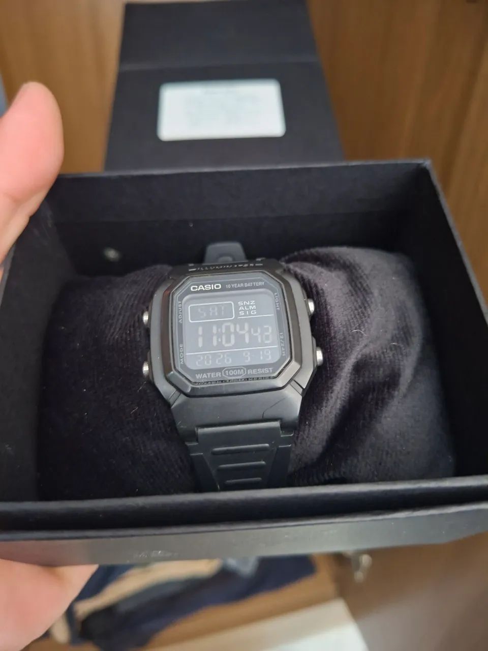 Relógio Casio w800h display negativo