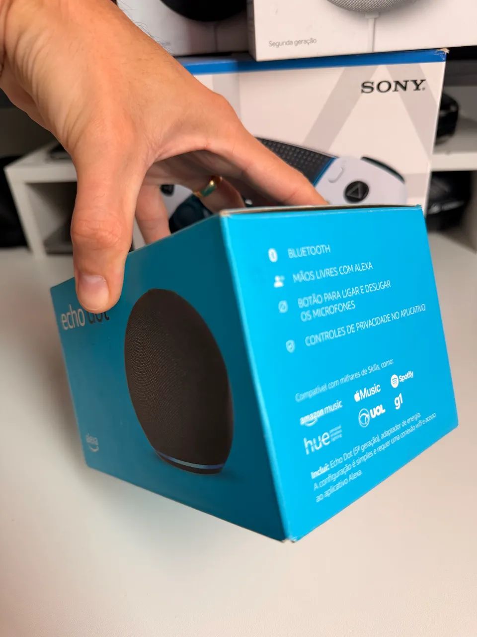 Amazon Echo Dot 5ª Geração Preta - Nova / Sem Uso (Na Caixa) - Foto 2