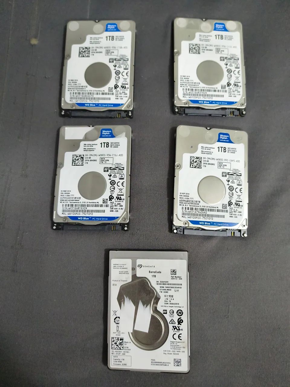 HD 1TB Notebook WD Blue Sata 2.5 Slim - Testado 100%