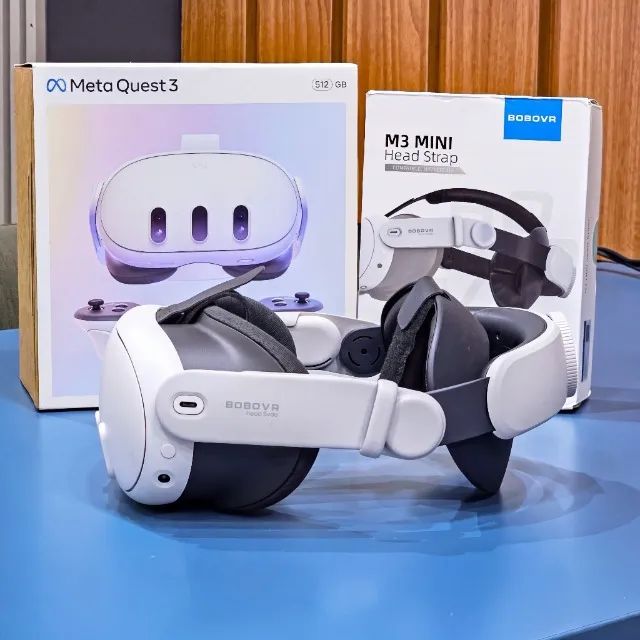 Meta Quest 3 Oculus VR 512GB - Completo Novo + Acessórios (BOBOVR