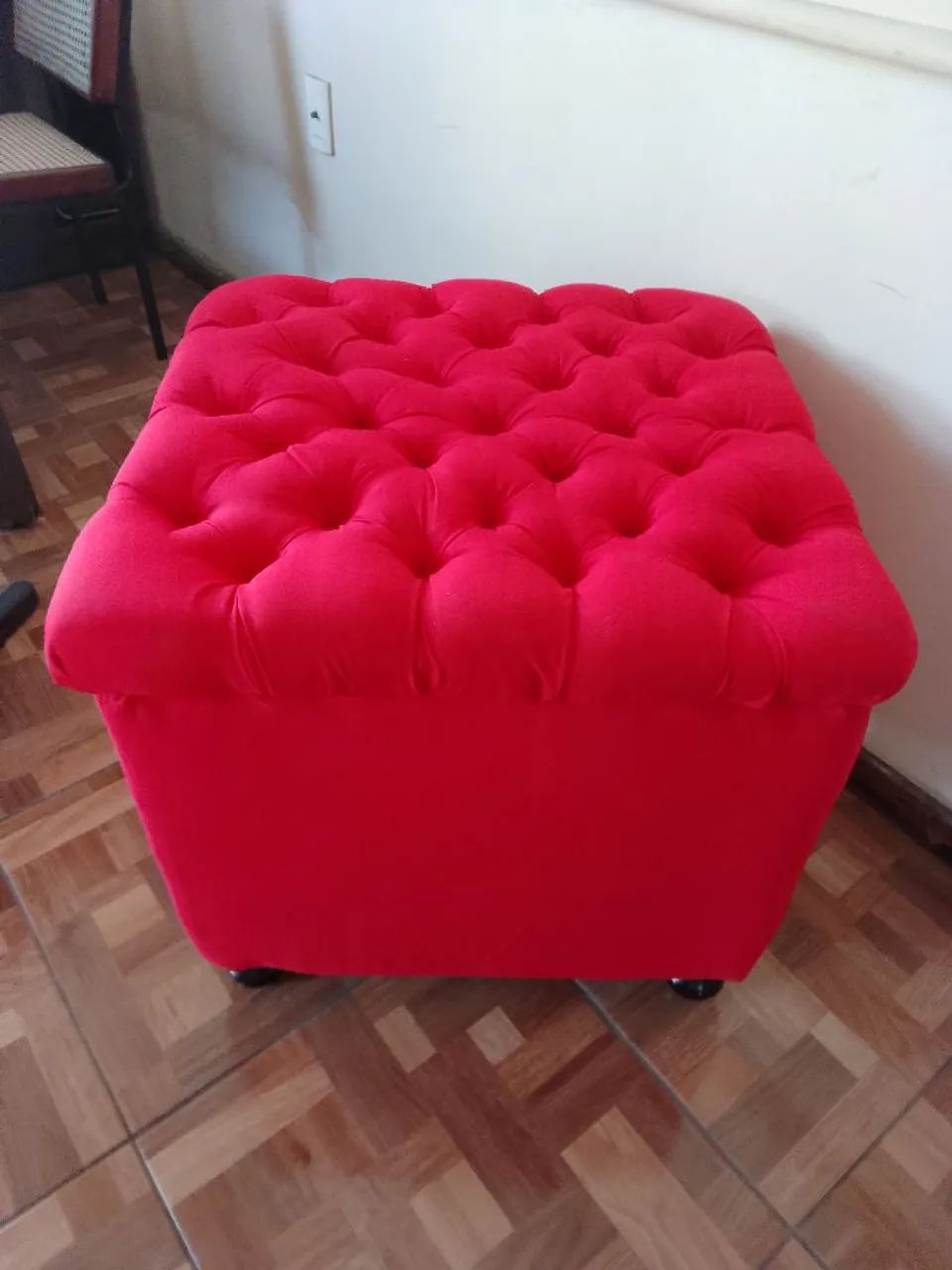 Puff vermelho grande. - Foto 4