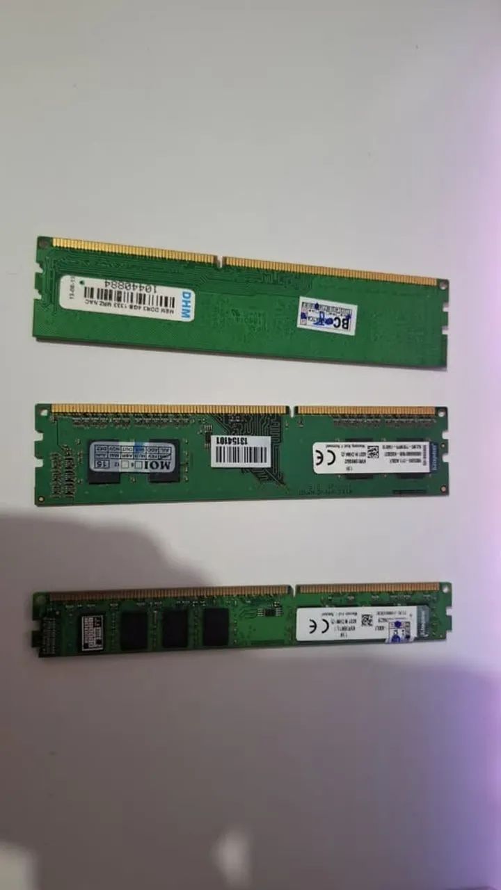 Memória RAM 4GB DDR3 Desktop - Kingston (1333MHz e 1600MHz)