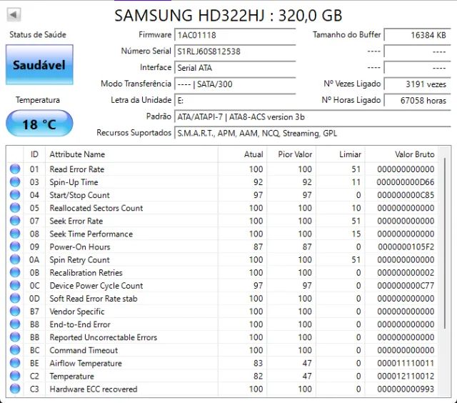 HD / HDD 320GB 100% Saudável - Foto 2