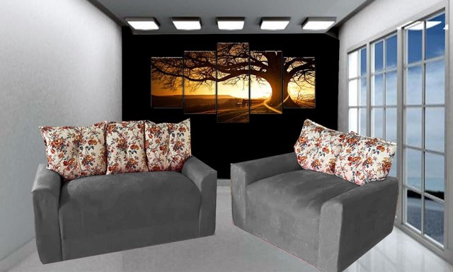 Sala sofá conjunto 2x3 lugares
